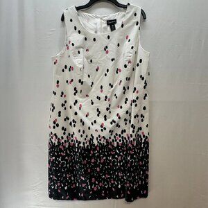 Maggie Barnes Sleeveless Shift Dress W Jacket 20W Womens Dot Lined Shld Pads